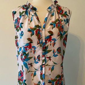 White floral tank/shell